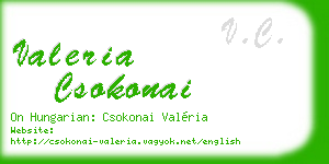 valeria csokonai business card